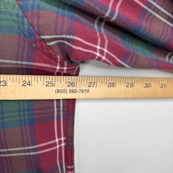 Vintage Abercrombie Big Shirt M Oversized Flannel Plaid Button Down Grunge Y2K - Picture 7 of 9